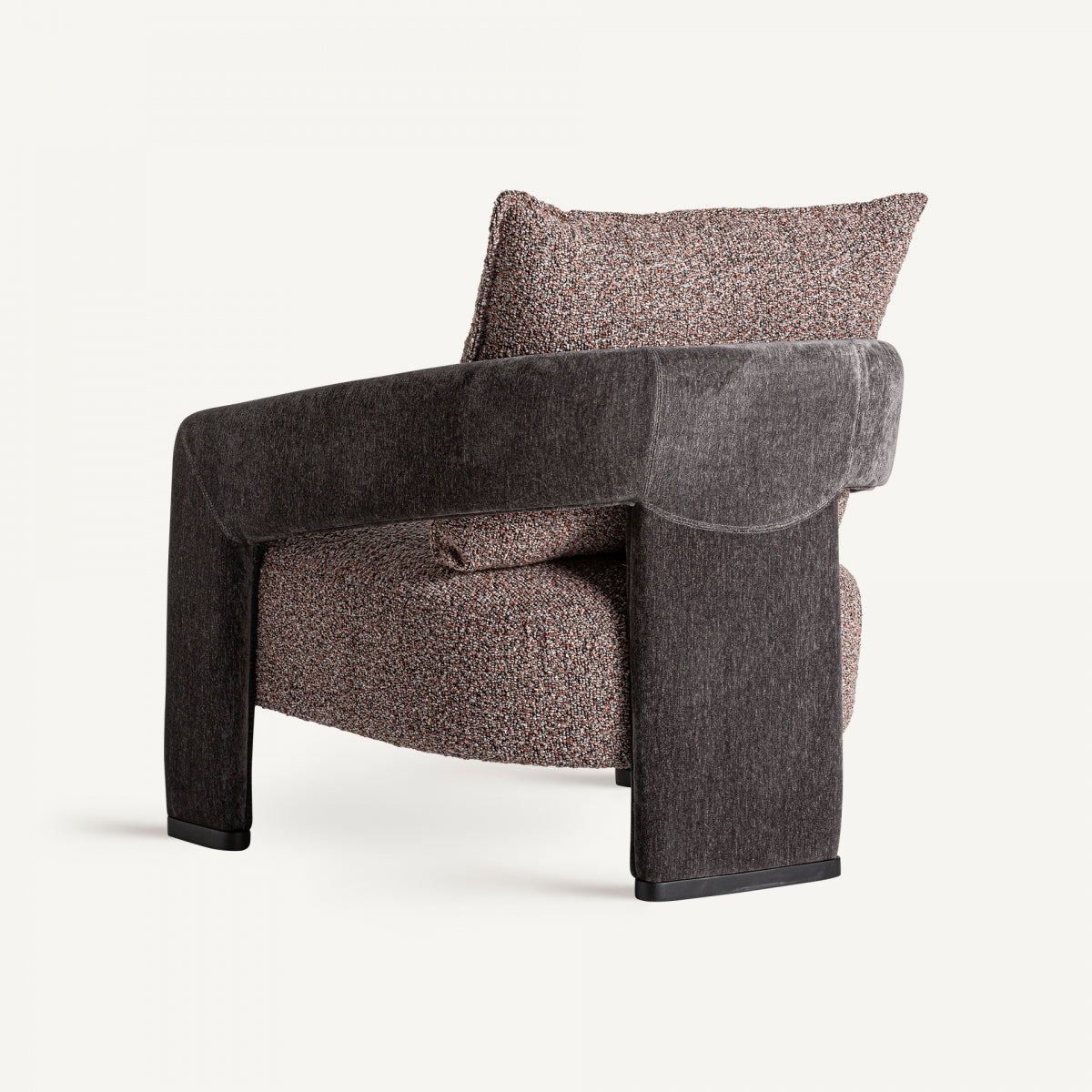 Lounge Sessel Contemporary Stil aus Kiefernholz in schwarz, braun