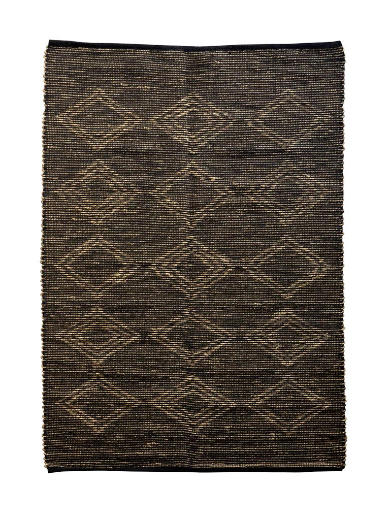 Teppich aus Baumwolle und Seegras mit Karo Muster 120x180cm Wohnzimmerteppich oder ein Teppich Küche