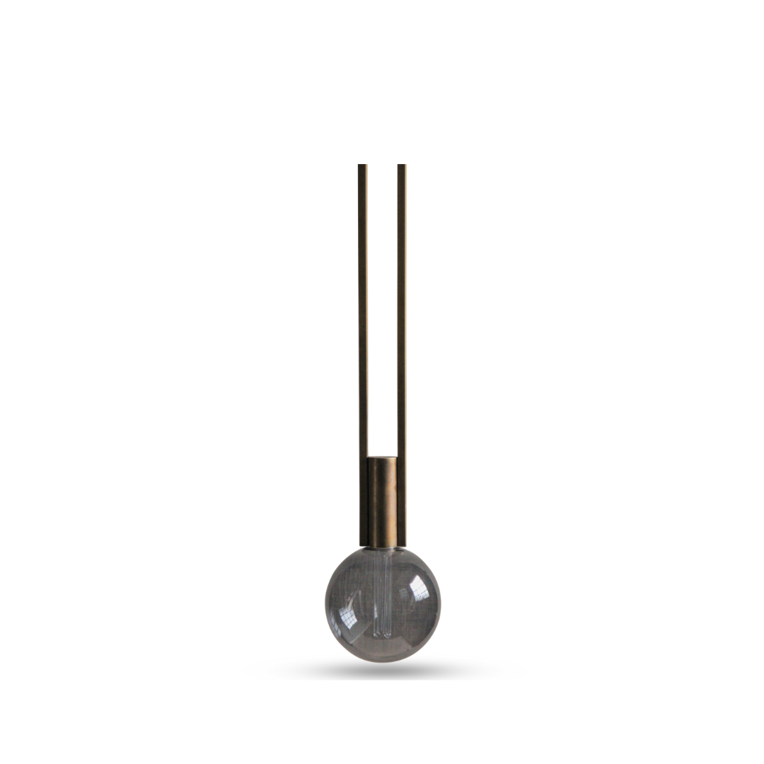 Minimalistische Hängeleuchte in messingfarbenem Finish, verstellbar von 90 bis 160 cm, elegantes Design für Esstisch oder Schlafzimmer