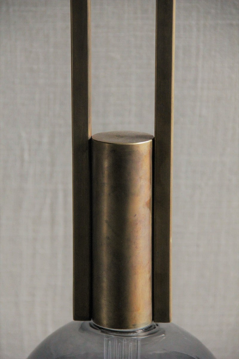 Minimalistische Hängeleuchte in messingfarbenem Finish, verstellbar von 90 bis 160 cm, elegantes Design für Esstisch oder Schlafzimmer