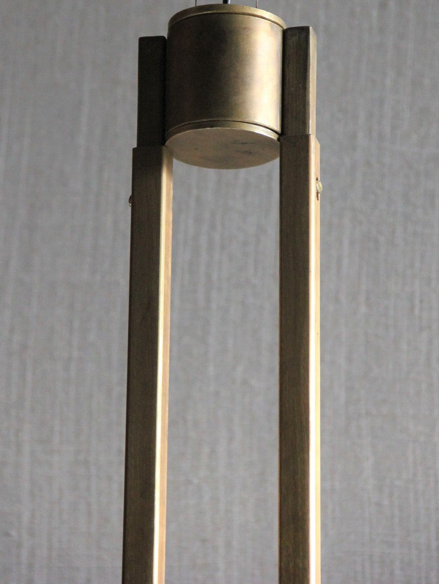 Minimalistische Hängeleuchte in messingfarbenem Finish, verstellbar von 90 bis 160 cm, elegantes Design für Esstisch oder Schlafzimmer