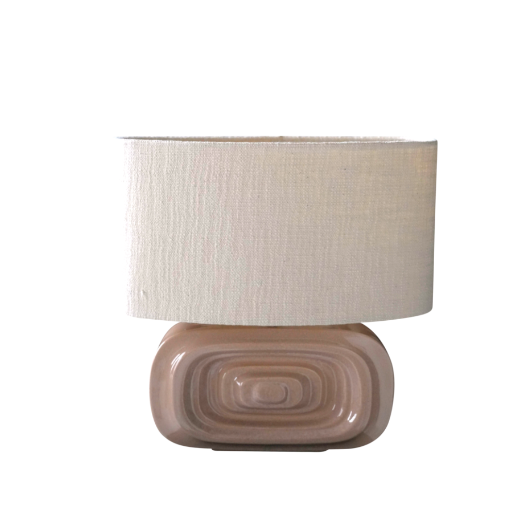 Tischleuchte modern rosa aus keramik rosa 41x40x18