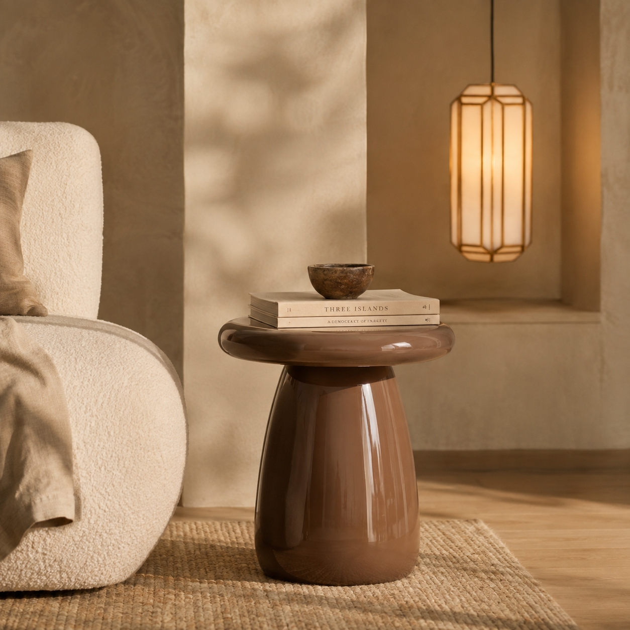 Andre – organischer Beistelltisch aus MDF im Contemporary-Stil