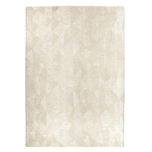 Teppich handgetuftet modern aus neuseeländischer Wolle beige 160x230 cm