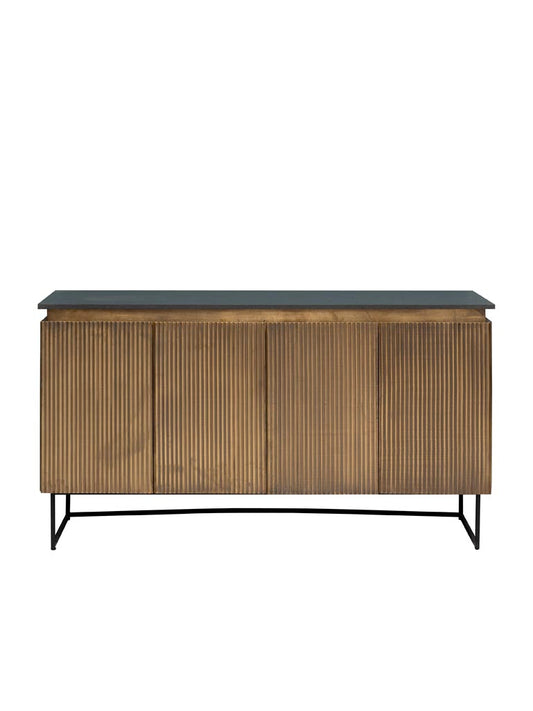 Großes, strukturiertes Sideboard für Eingangsbereich oder Wohnzimmer, ideal als Statement-Piece mit viel Stauraum, vereint Stil und Funktionalität in einer modernen Einrichtung
