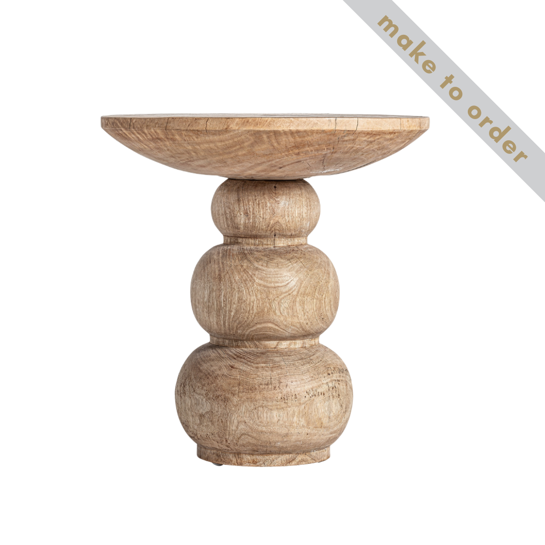 Beistelltisch Ethno in Mangoholz braun 26x40cm