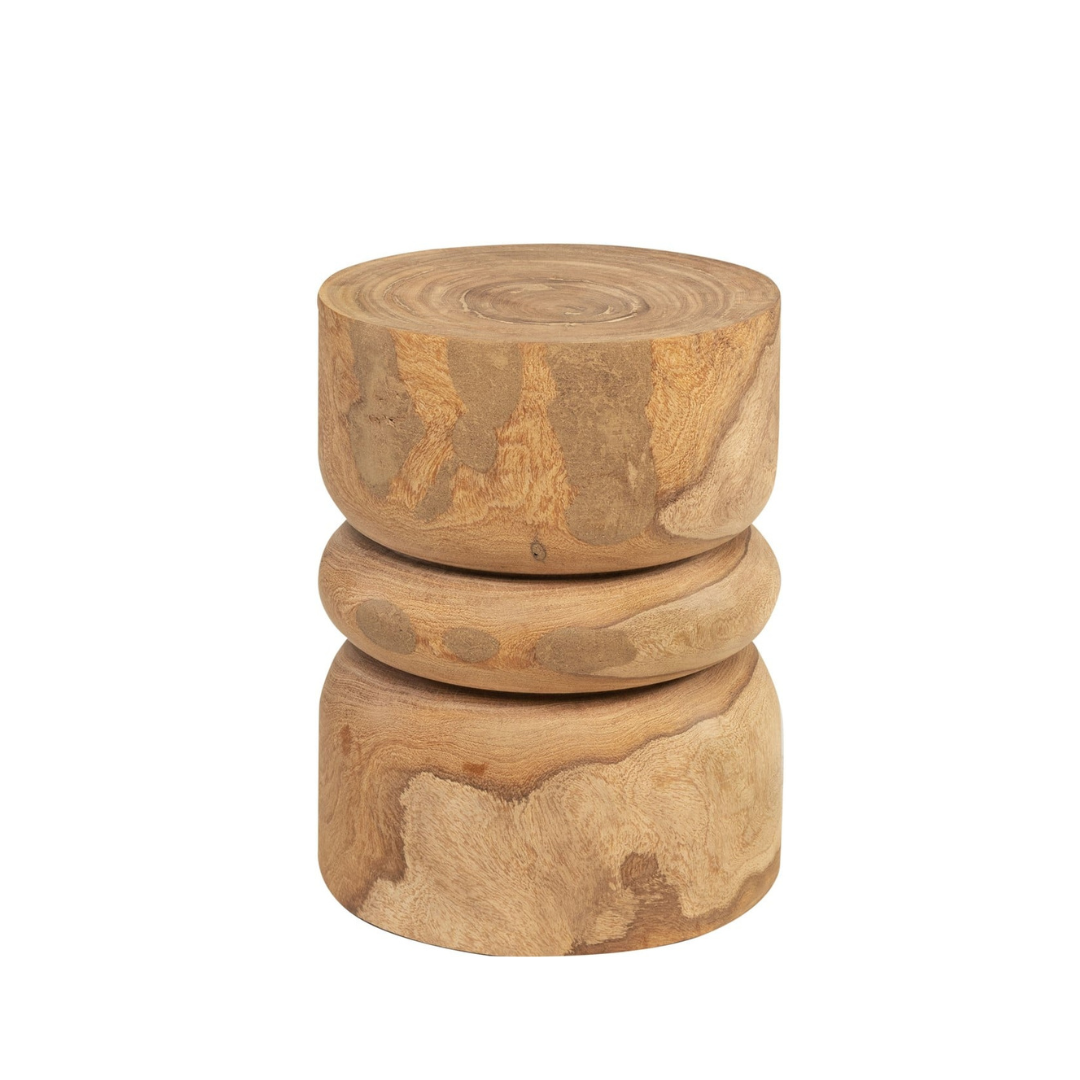 Beistelltisch Modern Stil Holz rund 46cm hoch