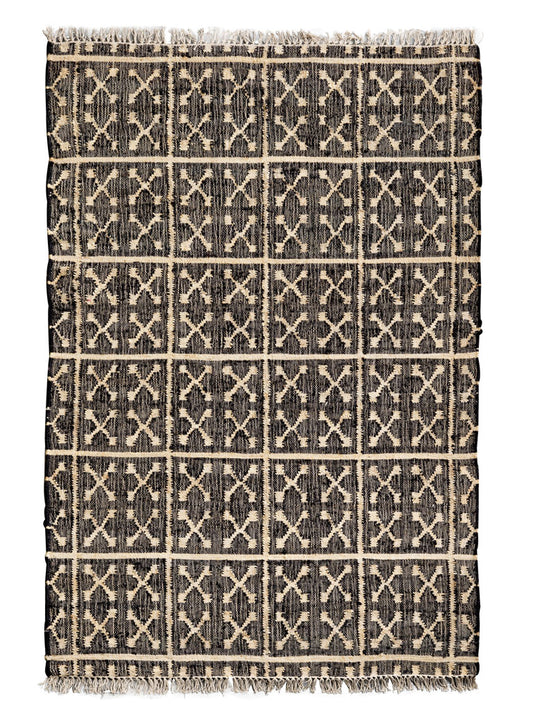 Teppich Fernando, 180x230 cm, aus Sisal in Braun und Weiß gemustert. Mit seinem gewebten Muster und dem stilvollen Design fügt sich Fernando nahtlos in dein Zuhause ein und setzt stilvolle Akzente im Wohnzimmer, unter dem Couchtisch oder als Bettvorleger.
