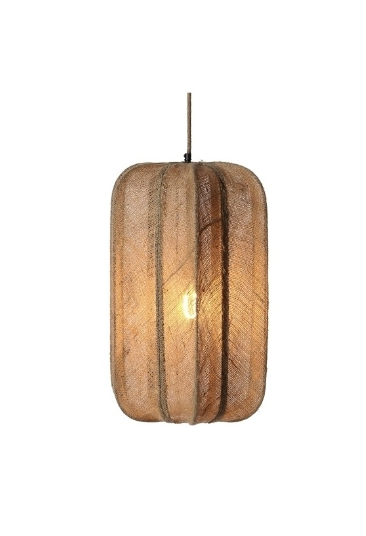 Hängeleuchte im Boho Chic aus Jute mit Glühbirne