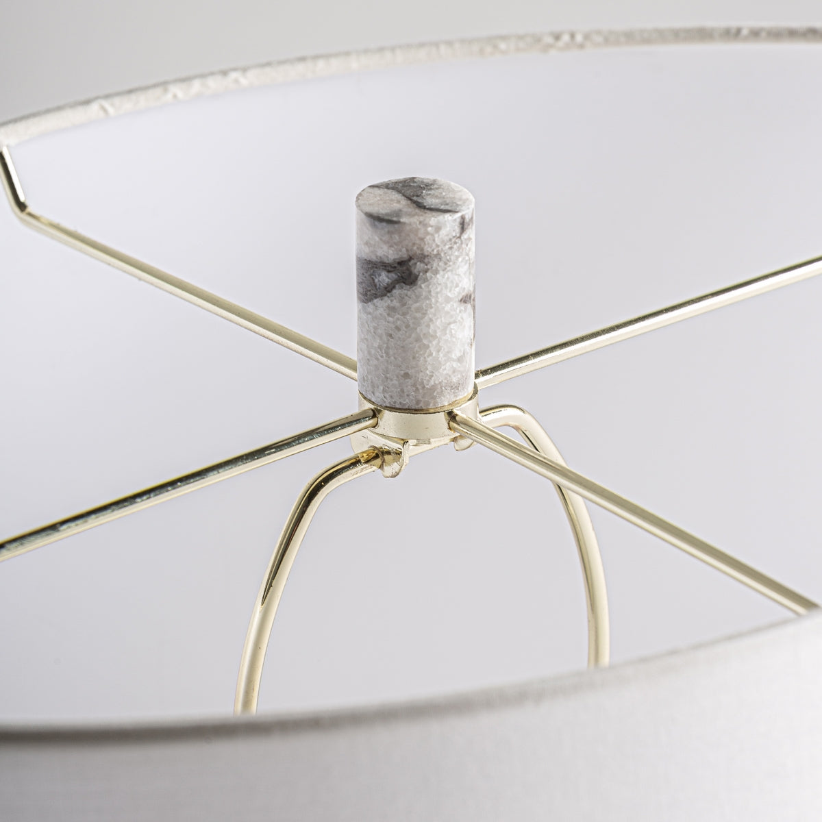 Tischlampe modern aus marmor metall creme 44x29x69cm


