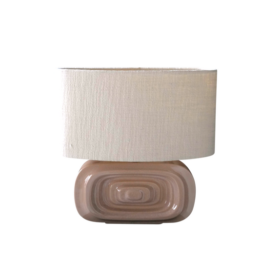 Tischleuchte modern rosa aus keramik rosa 41x40x18