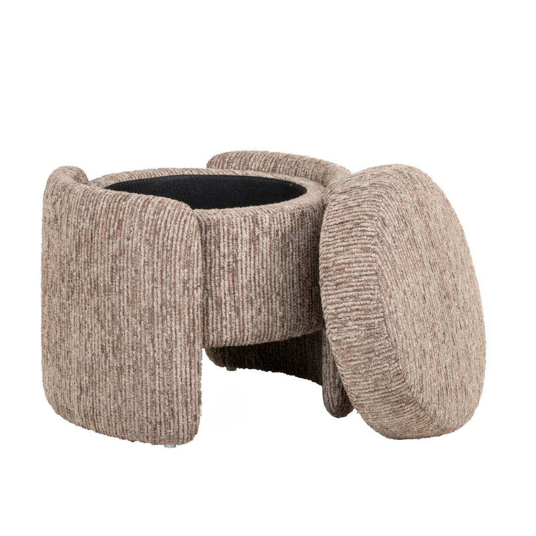 Sabine – weicher Pouf aus Sperrholz im Contemporary-Stil