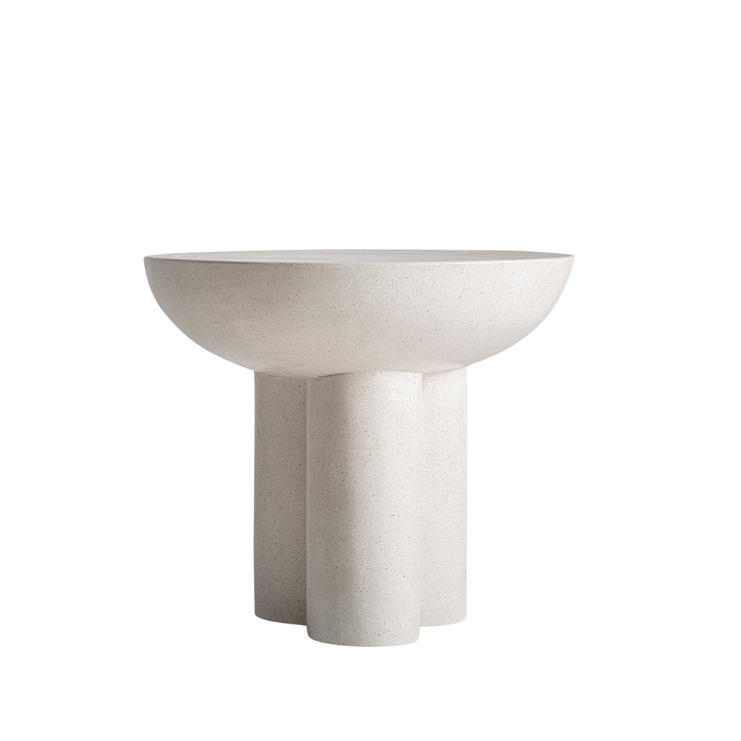 Artur – skulpturaler Beistelltisch aus Terrazzo im Contemporary-Stil