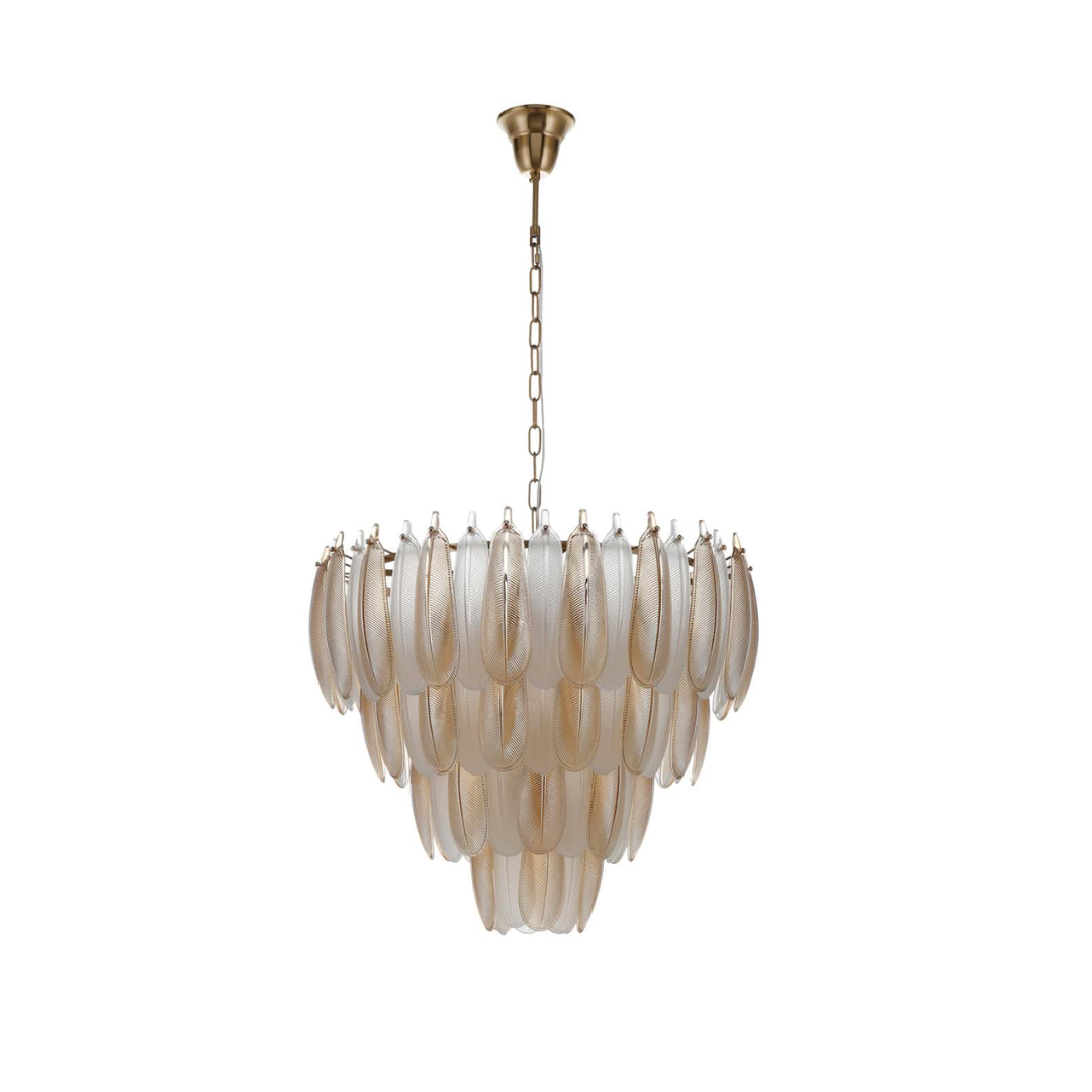 Amber – elegante Leuchte aus Sicherheitsglas im Modern-Glam-Stil