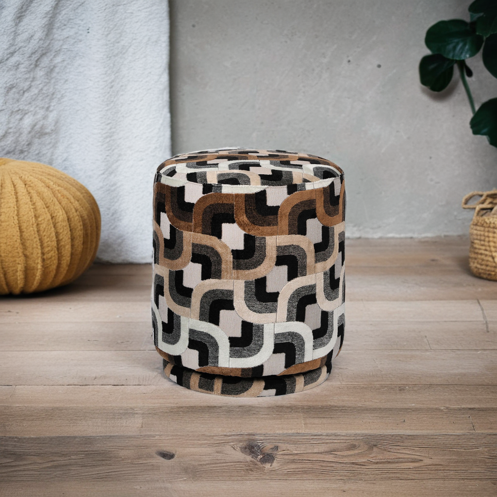 Pouf Modern Stil rund Durchmesser 40cm