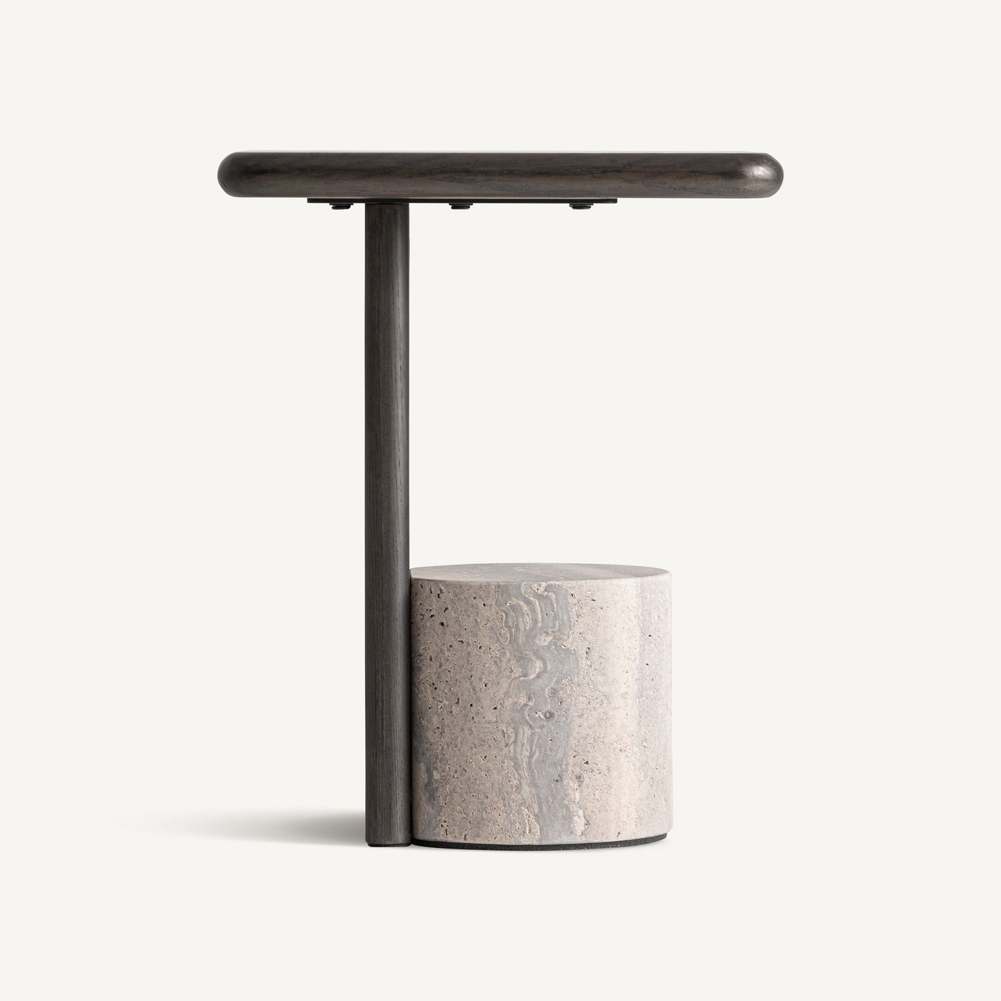 Jean – skulpturaler Beistelltisch aus Travertin im Contemporary-Stil