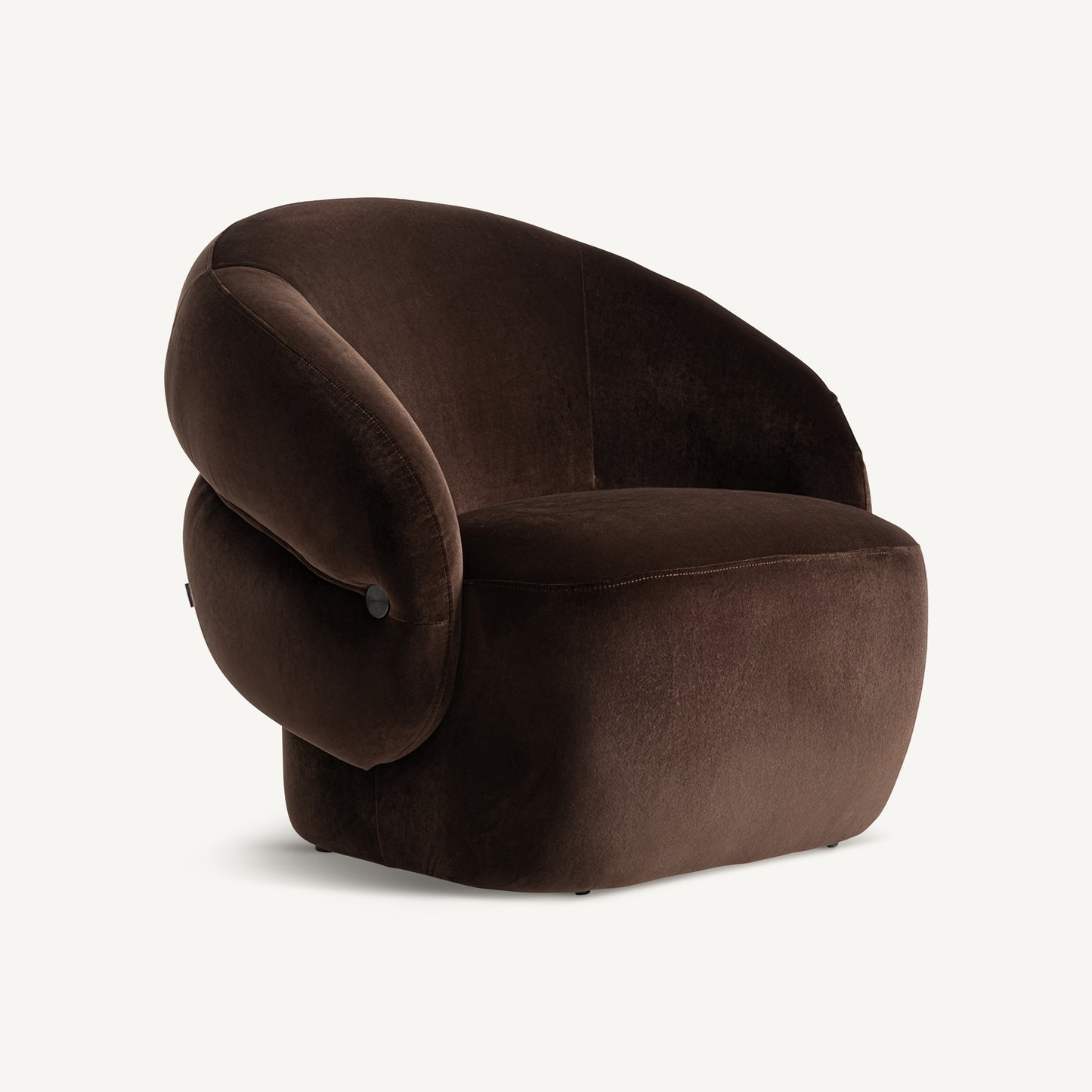 Fabien – organischer Sessel aus Samt im Contemporary-Stil